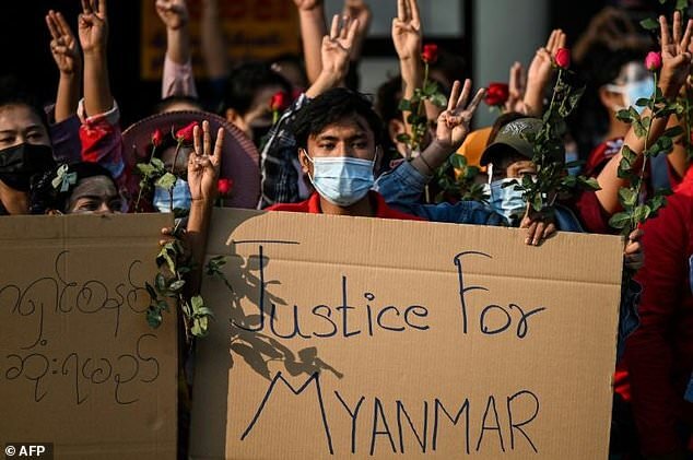 اعتراضات گسترده در میانمار علیه کودتای نظامی