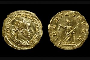 چهره امپراتور روم بر روی سکه نادر تاریخی