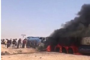 جان باختن ۱۱ نفر در حادثه انفجار اتوبوس در عراق