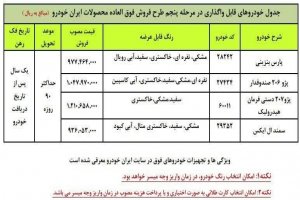  آغاز طرح فروش فوری ۴ محصول ایران خودرو از فردا 